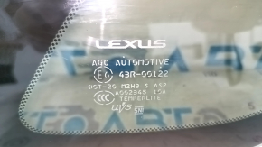 Rear right window glass, blind, Lexus CT200h 11-17, scratch on glass