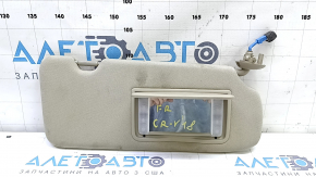 Right sun visor for Honda CRV 17-19, beige, with backlight, without hook, for cleaning