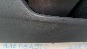 Black front left door panel for a 19-22 Honda Insight, armrest and trim, cloth, dry-cleanable, scratches