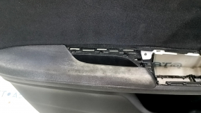 Black front left door panel for a 19-22 Honda Insight, armrest and trim, cloth, dry-cleanable, scratches
