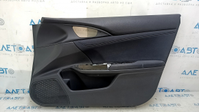 Black front right door panel for a 19-22 Honda Insight, armrest and trim, cloth, dry-cleanable, scratches