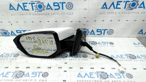 Left side mirror assembly for Honda Insight 19-21, 5 pins, heated, white, sand