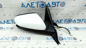 Right side mirror assembly for Honda Insight 19-20, 10-pin, camera, heated, white, sand, scratches