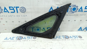 Rear left window glass, Honda Insight 19-22, chrome, torn seal, scratches on chrome