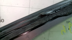 Rear left window glass, Honda Insight 19-22, chrome, torn seal, scratches on chrome