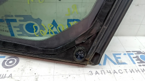 Rear left window glass, Honda Insight 19-22, chrome, torn seal, scratches on chrome