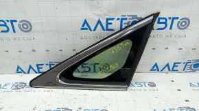 Rear right window, blind glass, Honda Insight 19-22, chrome, scratches on chrome
