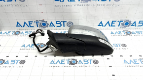 Left side mirror assembly for Jeep Grand Cherokee WK2 11-22, 8+7 pin, heated, turn signal, auto-dimming, BSM, chrome, sand