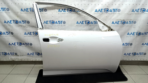 Bare front right door of a 19-22 Honda Insight, white NH-788P, bumps, dent