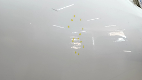 Bare front right door of a 19-22 Honda Insight, white NH-788P, bumps, dent