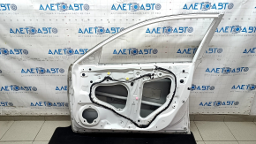 Bare front right door of a 19-22 Honda Insight, white NH-788P, bumps, dent