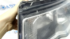 Jeep Grand Cherokee WK2 17-22 halogen front left headlight, light, without rear cover, polished, scratches