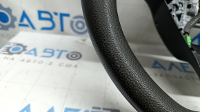 Bare steering wheel for Honda Insight 19-22, black rubber, with rear pad, needs cleaning, worn
