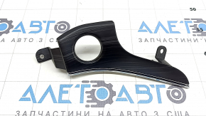 Right front panel trim for the Start-Stop button for the Jeep Grand Cherokee WK2 20-22 in dark wood with chrome