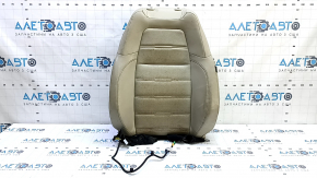 Driver's seat back cover for Honda CRV 17-22, beige leather, perforated, heated, dry-cleanable, worn