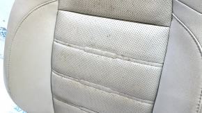 Driver's seat back cover for Honda CRV 17-22, beige leather, perforated, heated, dry-cleanable, worn