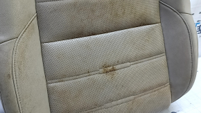 Honda CRV 17-22 passenger seat cushion upholstery, beige leather, perforated, heated, dry-cleanable