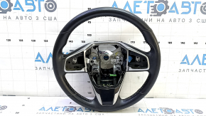 Honda CRV 17-19 black leather steering wheel with pads, scratches
