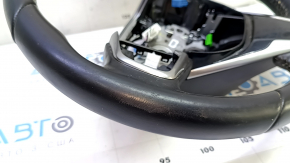 Honda CRV 17-19 black leather steering wheel with pads, scratches