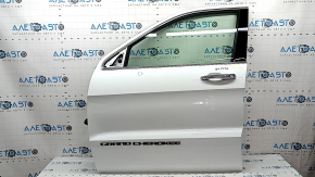 Jeep Grand Cherokee WK2 11-22 keyless front left door assembly, laminated glass, white PW7, bumper, worn molding and seal