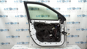 Jeep Grand Cherokee WK2 11-22 keyless front left door assembly, laminated glass, white PW7, bumper, worn molding and seal