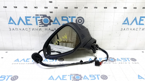 Left side mirror assembly for Audi A4 B9 17-19, 12 pins, turn signal, auto-dimming, memory, blue, scratched