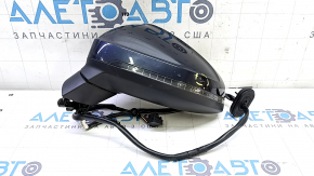 Left side mirror assembly for Audi A4 B9 17-19, 12 pins, turn signal, auto-dimming, memory, blue, scratched
