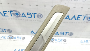Front left door sill plate for Jeep Grand Cherokee WK2 11-22, beige with chrome, scratches