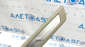 Front left door sill plate for Jeep Grand Cherokee WK2 11-22, beige with chrome, scratches