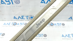 Jeep Grand Cherokee WK2 11-22 front right door sill plate, beige with chrome, scratches