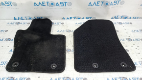 Set of floor mats for Jeep Compass 17-24, black cloth, type 1, dry-cleanable