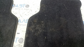 Set of floor mats for Jeep Compass 17-24, black cloth, type 1, dry-cleanable