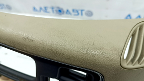 Jeep Grand Cherokee WK2 14-22 rear center console trim, beige, 2 pieces, scratches, broken fasteners, needs cleaning
