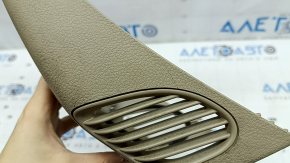 Jeep Grand Cherokee WK2 14-22 rear center console trim, beige, 2 pieces, scratches, broken fasteners, needs cleaning