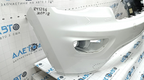 Bare front bumper, upper part under the trim, Jeep Grand Cherokee WK2 17-22, white, non-factory holes, dents, scratches