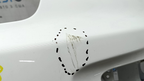 Bare front bumper, upper part under the trim, Jeep Grand Cherokee WK2 17-22, white, non-factory holes, dents, scratches