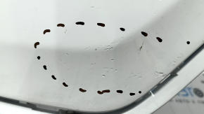 Bare front bumper, upper part under the trim, Jeep Grand Cherokee WK2 17-22, white, non-factory holes, dents, scratches