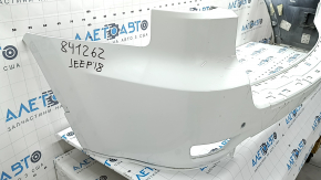 Jeep Grand Cherokee WK2 16-22 rear bumper, bare upper part, for parking sensors, for BSM, white, cracks in the mounts