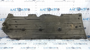 The left underbody protection of a Honda Insight 19-22 is worn and torn.