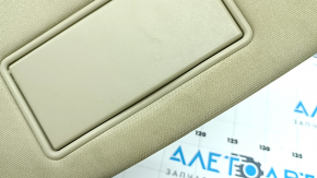 Left visor for Jeep Grand Cherokee WK2 11-22 beige, without hook, with backlight, dry-cleanable, without mounting cover