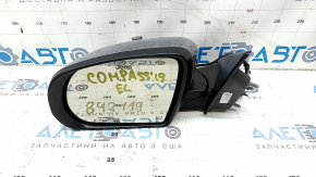 Left side mirror assembly for Jeep Compass 17-24, 2+3 pins, heated, silver PSC, chips, scratches