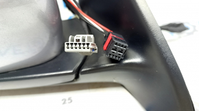 Right side mirror assembly for Jeep Compass 17-24, 2+3 pins, heated, silver PSC, chips, scratches