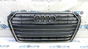 Audi A4 B9 17 radiator grille assembly with emblem, for parking sensors, light chrome, sand