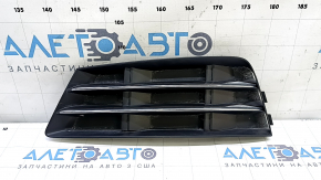 Front bumper grille left Audi A4 B9 17-17 without radar, chrome, sand