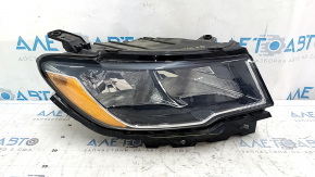 Jeep Compass 17-21 halogen right front headlight assembly, with mount, scratches, sand