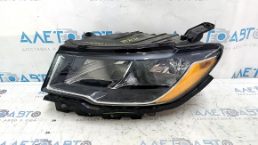 Left front headlight assembly for Jeep Compass 17-21 halogen, with mount, scratches, sand