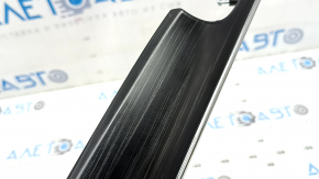 Right front panel trim for a Jeep Grand Cherokee WK2 19-22, dark wood with chrome, scratches, broken mount
