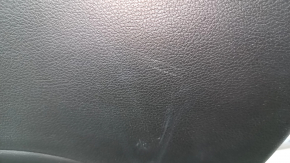 Door trim, rear right, Jeep Compass 17-21, black, with black leather insert, black leather armrest with brown and white stitching, with handle, scratches