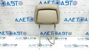 Front left headrest for Jeep Grand Cherokee WK2 14-22, beige leather, ready to clean