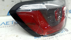 Jeep Compass 19-24 halogen outer fender light, left, cracked glass